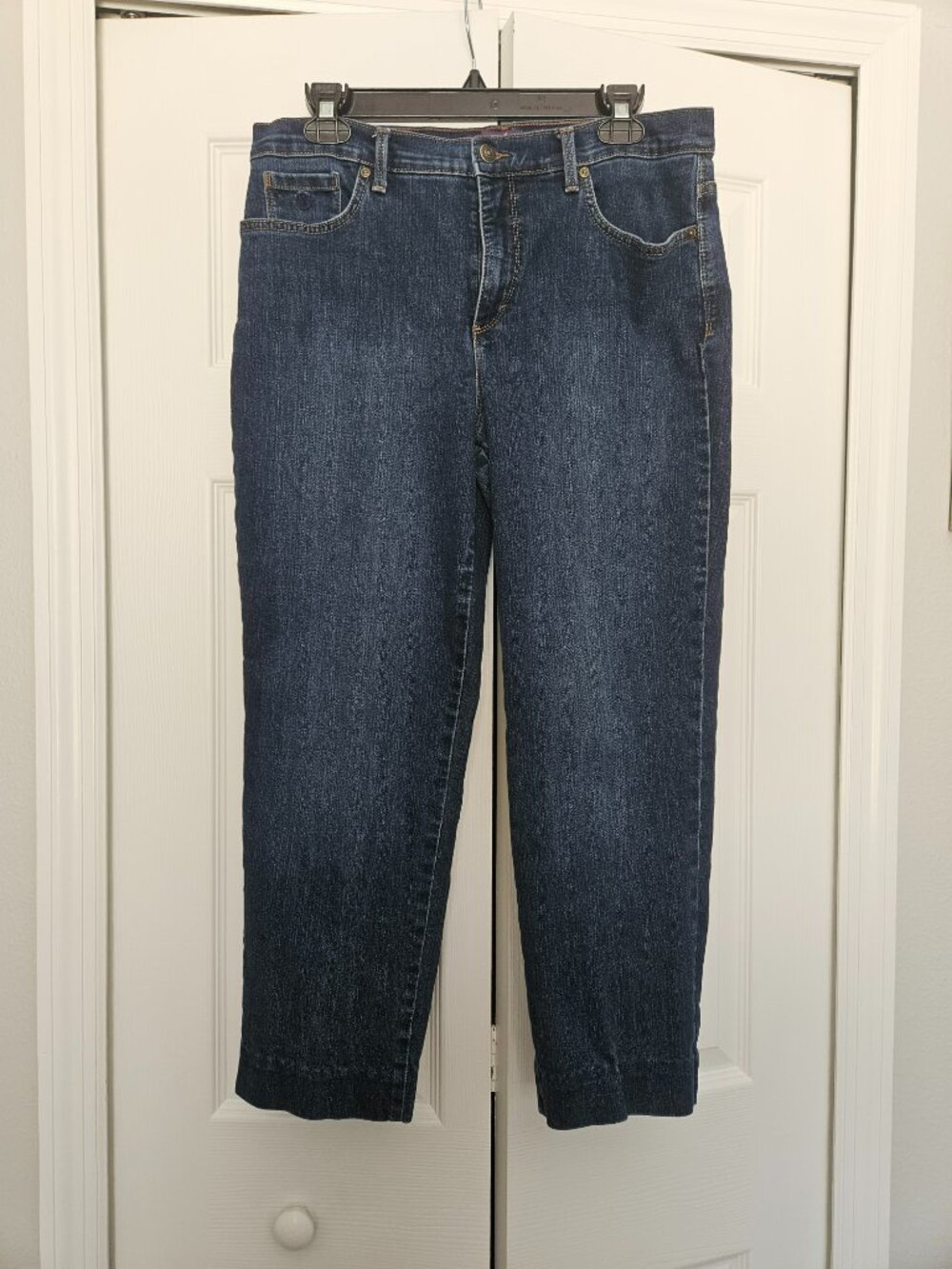 Dark Blue Straight Leg Jeans